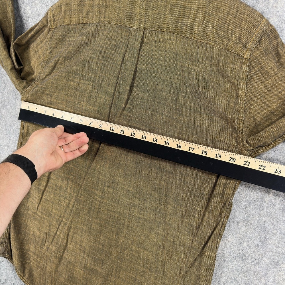 Carbon 2 Cobalt Shirt Mens Medium Tall Green Cotton Long Sleeve Button Front - Picture 9 of 12